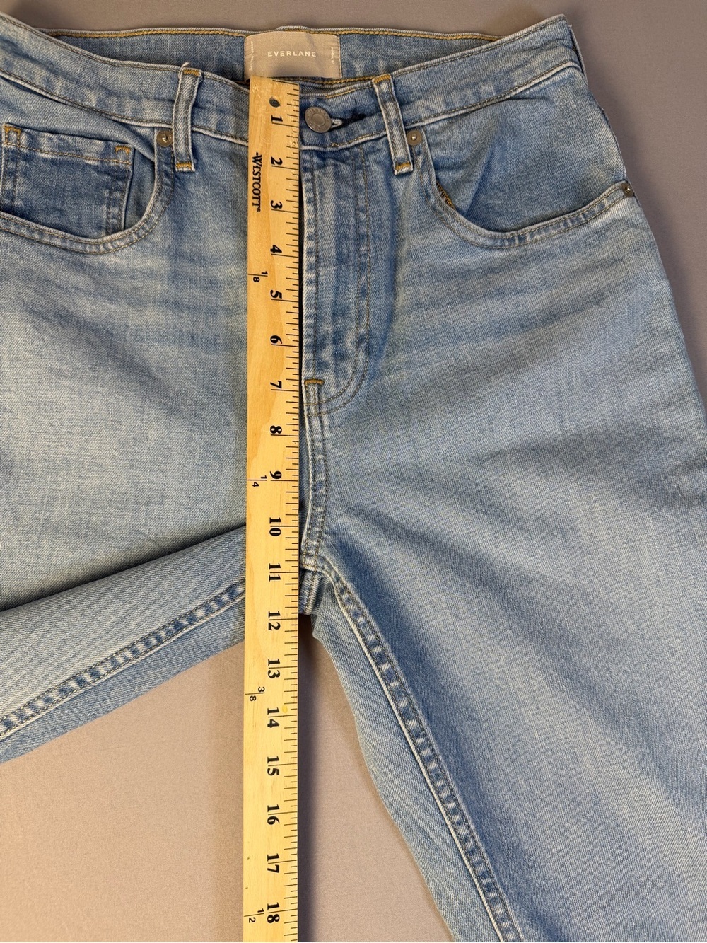 NWOT women’s EVERLANE High Waist Debim Light Straight Leg Jeans size 28 - Picture 9 of 12